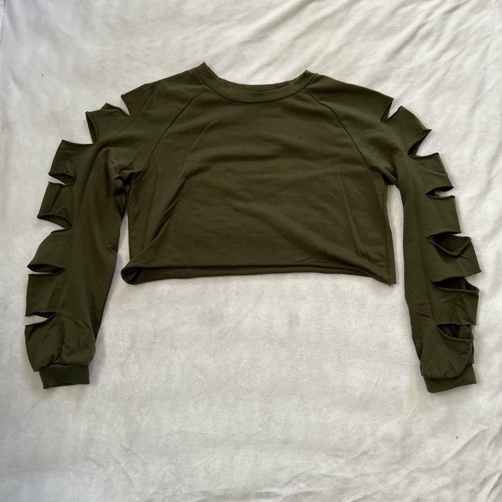 Crop top sweater, Brand: Rainbow, size S, color: dark green